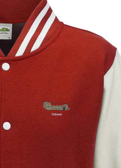 Chinook Red and White Varsity Jacket Chinook Red and White Varsity Jacket