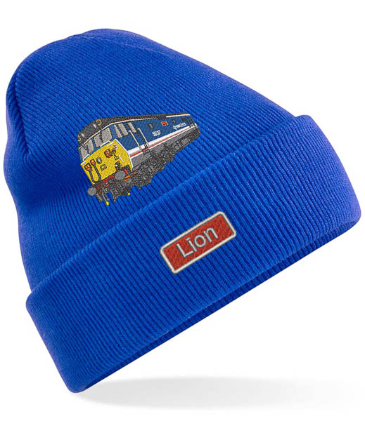 50027 NSE Royal Blue Cuffed Beanie with name 50027 NSE Royal Blue Cuffed Beanie with name