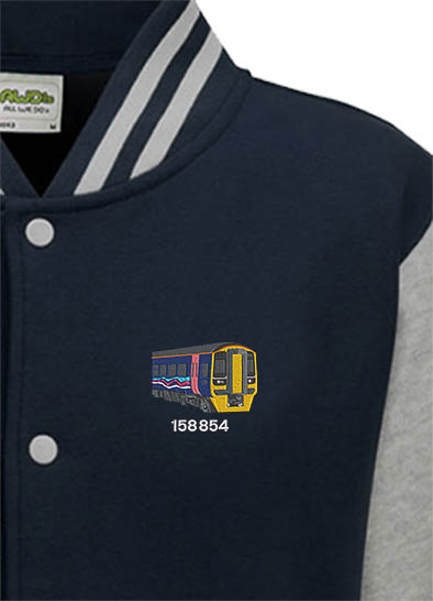 158 FGW Oxford Blue and grey Varsity Jacket 158 FGW Oxford Blue and grey Varsity Jacket