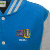 158 FGW Sapphire Blue and Grey Varsity Jacket 158 FGW Sapphire Blue and Grey Varsity Jacket