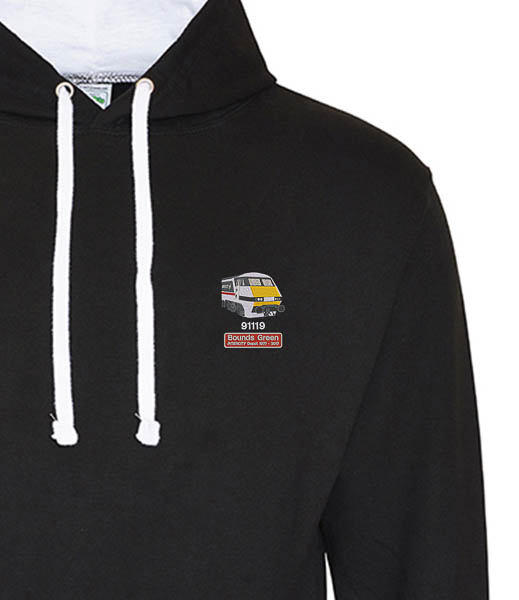 91119 Intercity Black and White hoodie 91119 Intercity Black and White hoodie