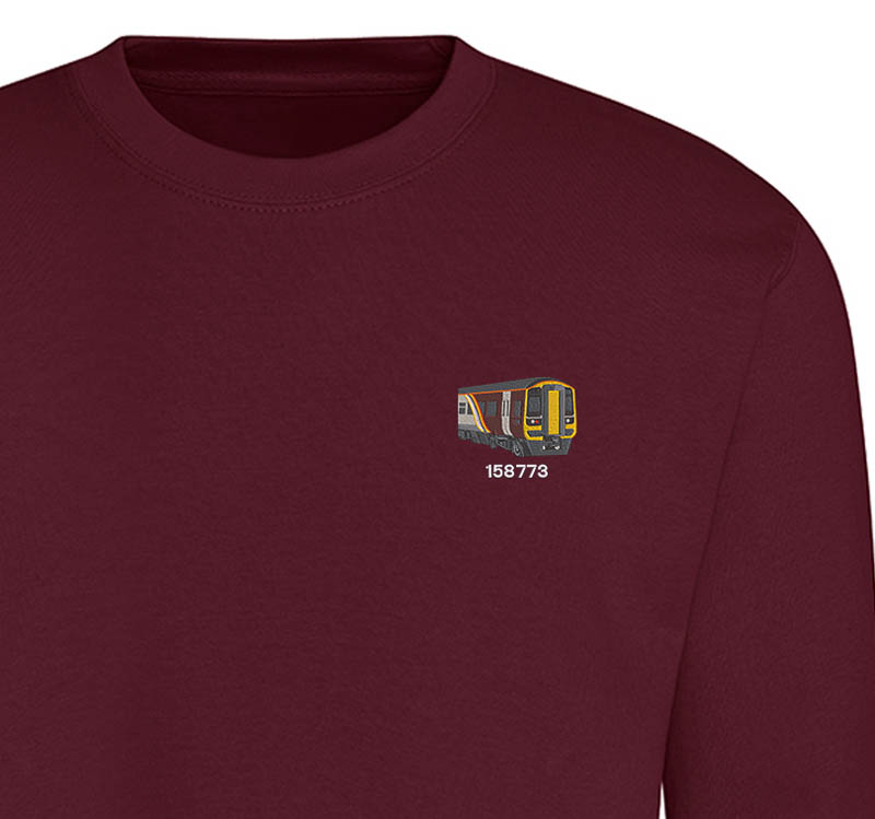 Class 158 EMR Burgundy Sweatshirt Class 158 EMR Burgundy Sweatshirt