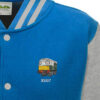 Class 26 Green D5337 Sapphire Blue and Grey Varsity Jacket Class 26 Green D5337 Sapphire Blue and Grey Varsity Jacket