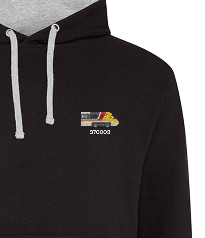 Class 370 APT 370003 Black and Heather hoodie Class 370 APT 370003 Black and Heather hoodie