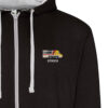 Class 370 APT 370003 Black and Heather zipped hoodie Class 370 APT 370003 Black and Heather zipped hoodie