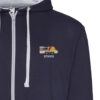 Class 370 APT 370003 Navy and Heather zipped hoodie Class 370 APT 370003 Navy and Heather zipped hoodie