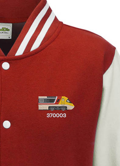 Class 370 APT 370003 Red and White Varsity Jacket Class 370 APT 370003 Red and White Varsity Jacket