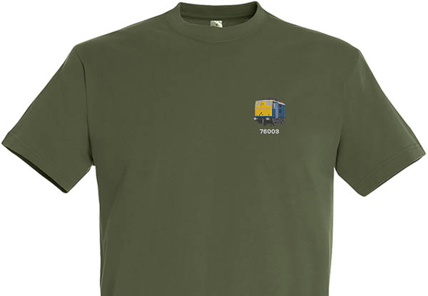 Class 76 76003 BR Blue Army Green T-Shirt Class 76 76003 BR Blue Army Green T-Shirt