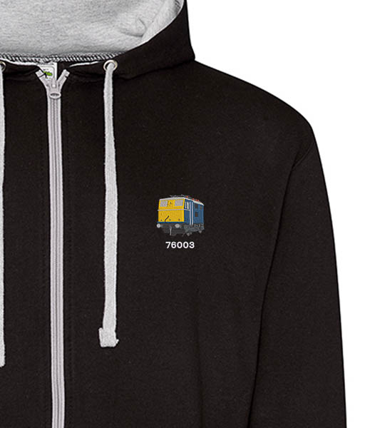Class 76 76003 BR Blue Black and Heather zipped hoodie Class 76 76003 BR Blue Black and Heather zipped hoodie