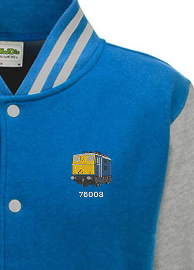 Class 76 76003 BR Blue Sapphire Blue and Grey Varsity Jacket Class 76 76003 BR Blue Sapphire Blue and Grey Varsity Jacket
