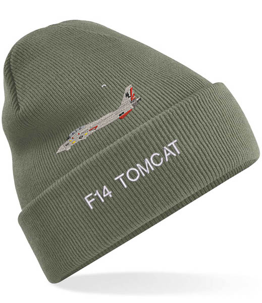 F-14 VFA111 Army Green Beanie F-14 VFA111 Army Green Beanie