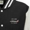 F-14 VFA111 Black and White Varsity Jacket F-14 VFA111 Black and White Varsity Jacket