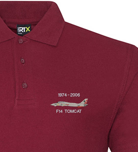 F-14 VFA111 Burgundy Polo F-14 VFA111 Burgundy Polo
