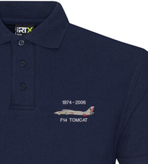 F-14 VFA111 Navy Blue Polo