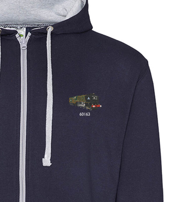 LNER A1 Navy and Heather zipped hoodie LNER A1 Navy and Heather zipped hoodie