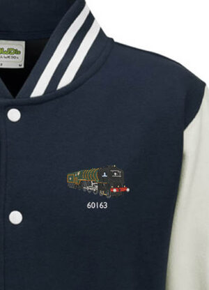 LNER A1 Navy Blue and White Varsity Jacket