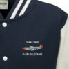 P51D 334FS QP-S Navy Blue and White Varsity Jacket P51D 334FS QP-S Navy Blue and White Varsity Jacket