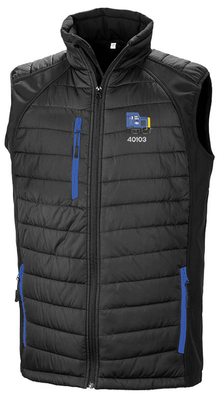 Class 40 40103 BR Blue Black and Royal Blue Body Warmer Class 40 40103 BR Blue Black and Royal Blue Body Warmer