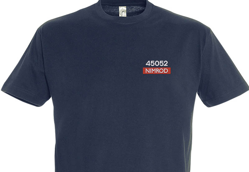 Class 45052 BR Blue Nameplate Navy Blue T-Shirt Class 45052 BR Blue Nameplate Navy Blue T-Shirt