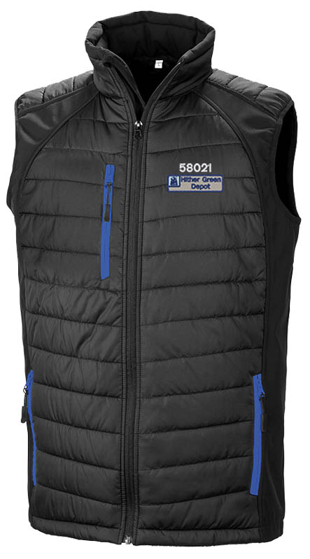 Class 58 58021 Mainline Nameplate Black and Royal Blue Body Warmer Class 58 58021 Mainline Nameplate Black and Royal Blue Body Warmer