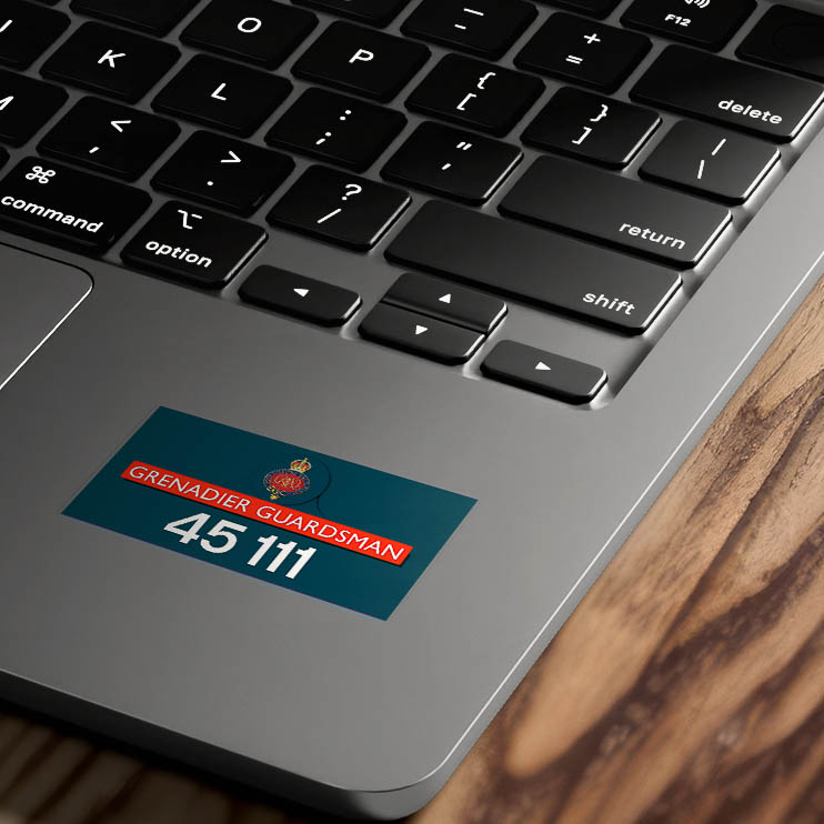 45111 Number and Nameplate Sticker on Laptop 45111 Number and Nameplate Sticker on Laptop