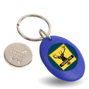 Highland Rail Logo Trolley Coin Keyring