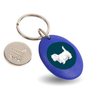 Scotty Dog Logo Trolley Coin Keyring