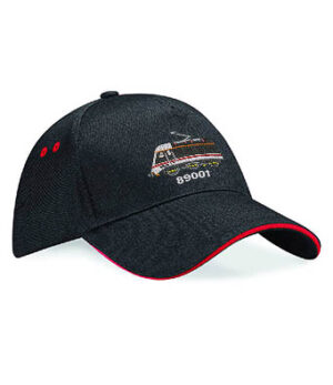 class 89 89001 Intercity swallow Black and Red Highlight Cap