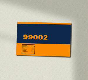 Replica Class 99 Loco Data Panel Metal Signs