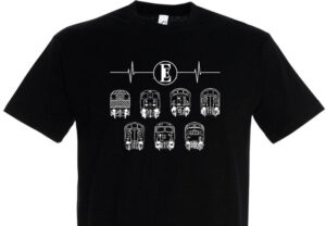 EE heartbeat Black T-Shirt
