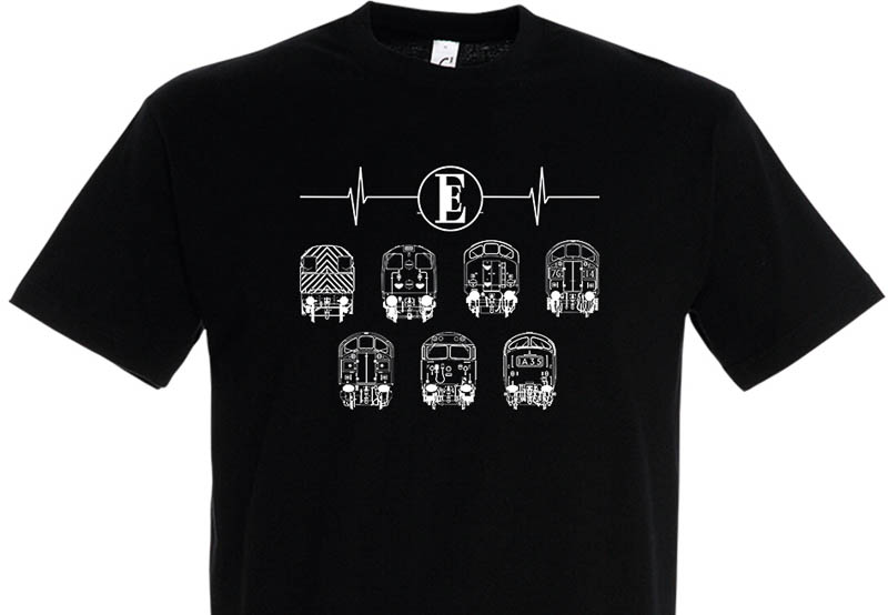 EE heartbeat Black T-Shirt