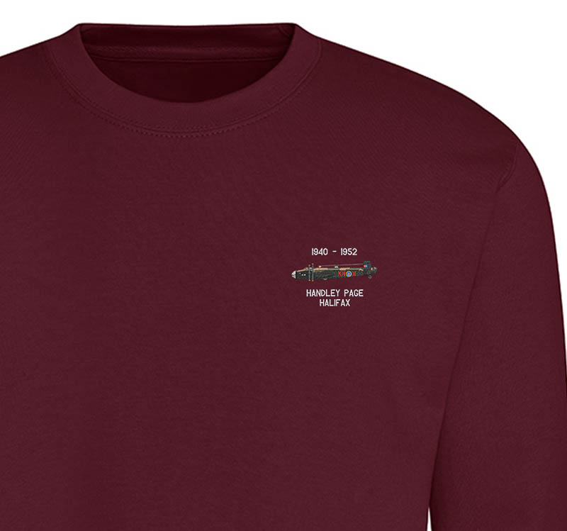 Halifax 77 Sqn Burgundy Sweatshirt