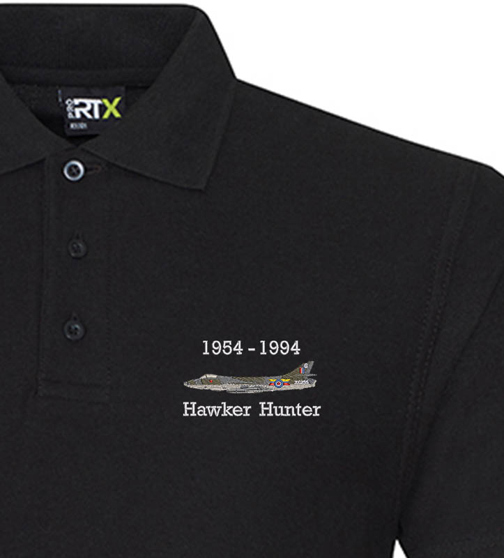 Hunter 8 Sqn Black Polo Hunter 8 Sqn Black Polo