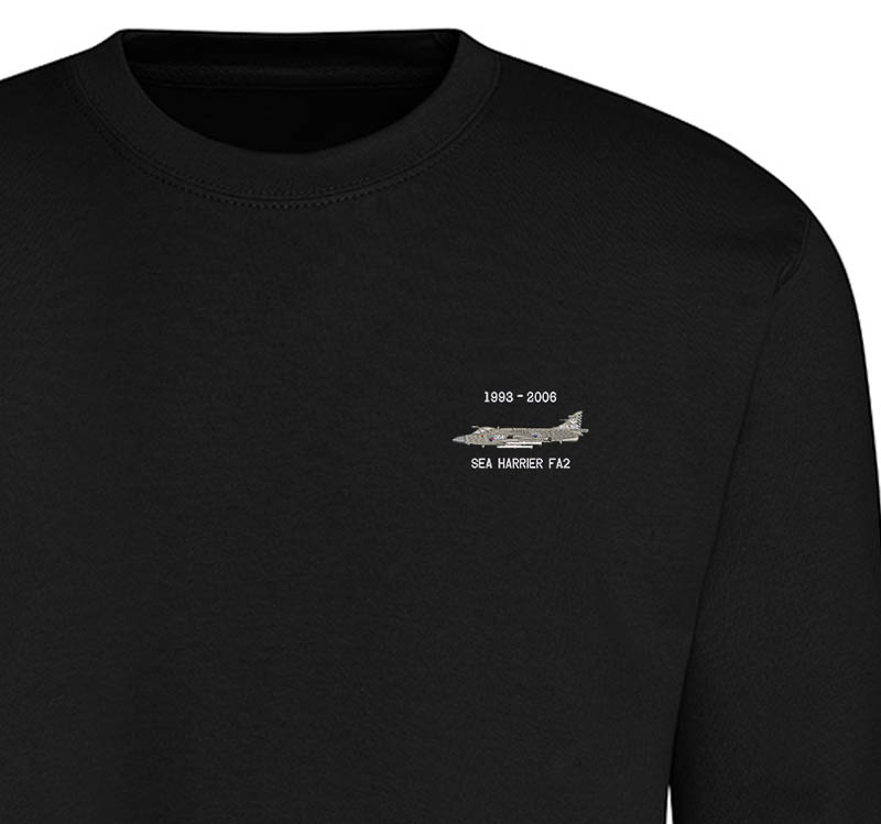 Sea Harrier FA2 Dark Black Sweatshirt Sea Harrier FA2 Dark Black Sweatshirt