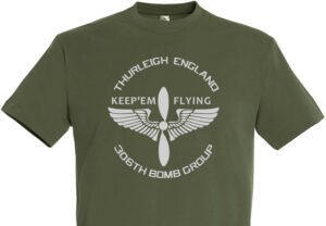 Keep em Flying Filled Army Green T-Shirt v2