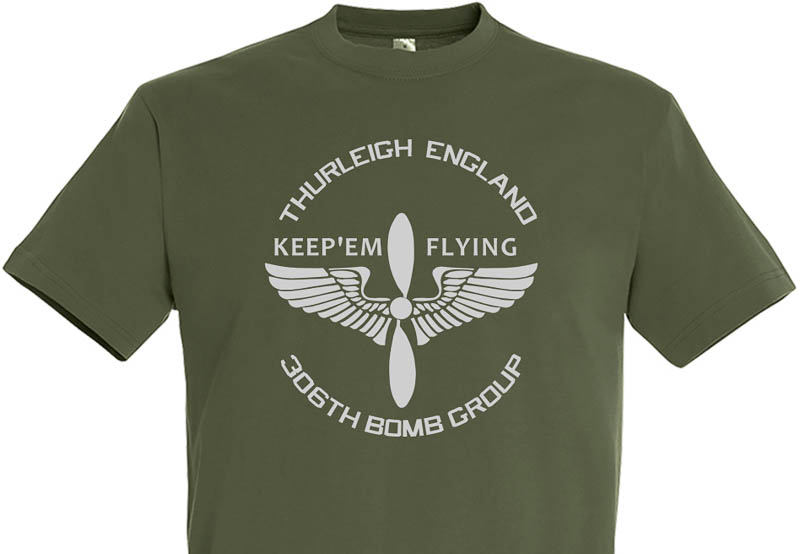 Keep em Flying Filled Army Green T-Shirt v2 Keep em Flying Filled Army Green T-Shirt v2