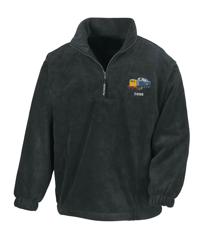 D8568 BR Blue Black Zip Neck Fleece D8568 BR Blue Black Zip Neck Fleece