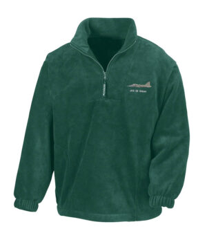 Gripen Forest Green Zip Neck Fleece