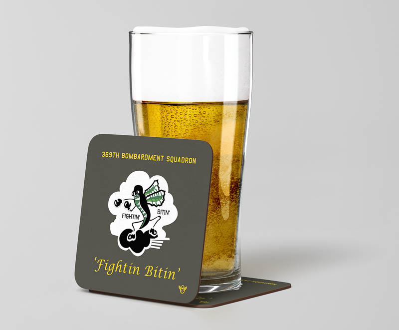 369 BS Beer Coaster.jpg 369th Bomb Squad Coaster