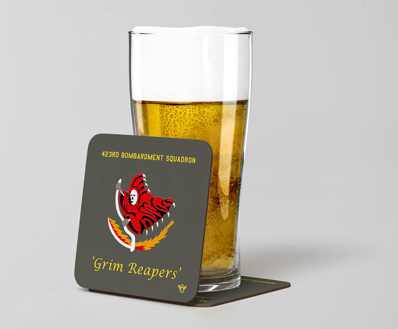 423 BS Beer Coaster.jpg 423rd Bomb Squad Coaster