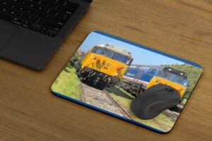 50021 and 50026 Swanage 2023 Mouse Mat B17 Laser Etched Pint Glass