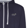Gripen Navy and Heather zipped hoodie