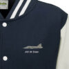 Gripen Navy Blue and White Varsity Jacket Gripen Navy Blue and White Varsity Jacket