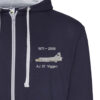 Viggen Navy and Heather zipped hoodie