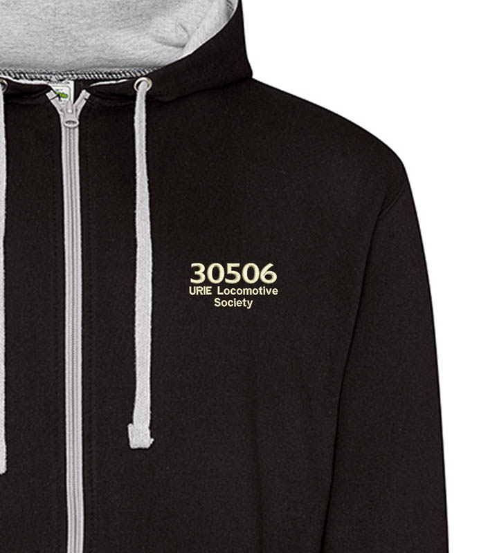 506 BR Black Black and Heather zipped hoodie 506 BR Black Black and Heather zipped hoodie