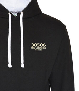 506 BR Black Black and White hoodie