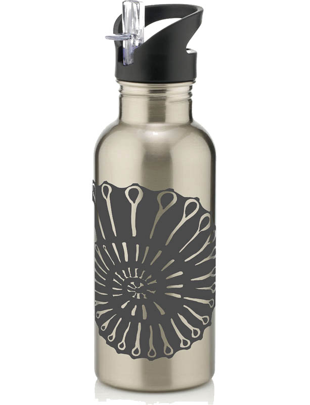 Ammonite Laser Etched Water Bottle