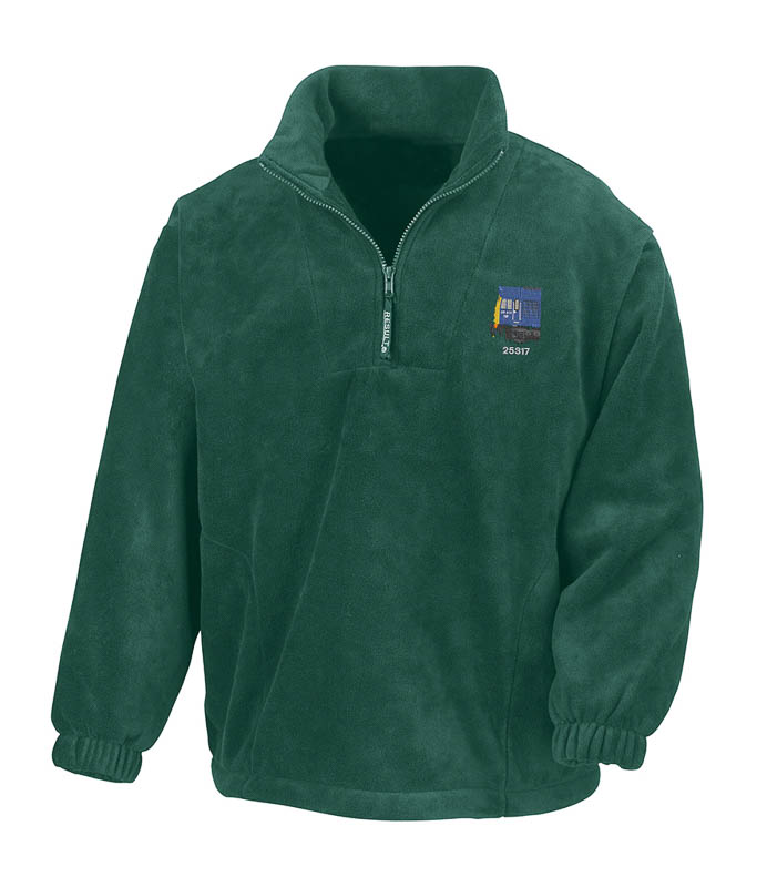 class 25 25317 br blue Forest Green Zip Neck Fleece.jpg Class 25 Zip Neck Fleece