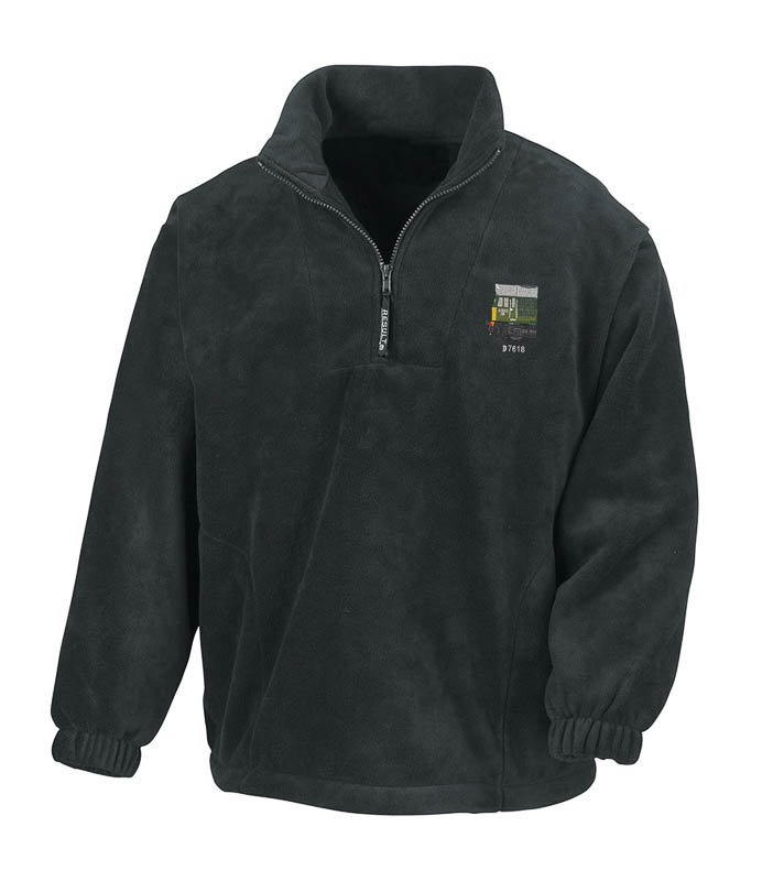 class 25 D7618 br green Black Zip Neck Fleece.jpg Class 25 Zip Neck Fleece