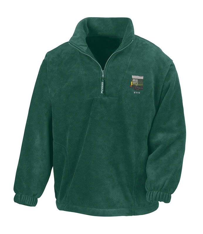 class 25 D7618 br green Forest Green Zip Neck Fleece.jpg Class 25 Zip Neck Fleece